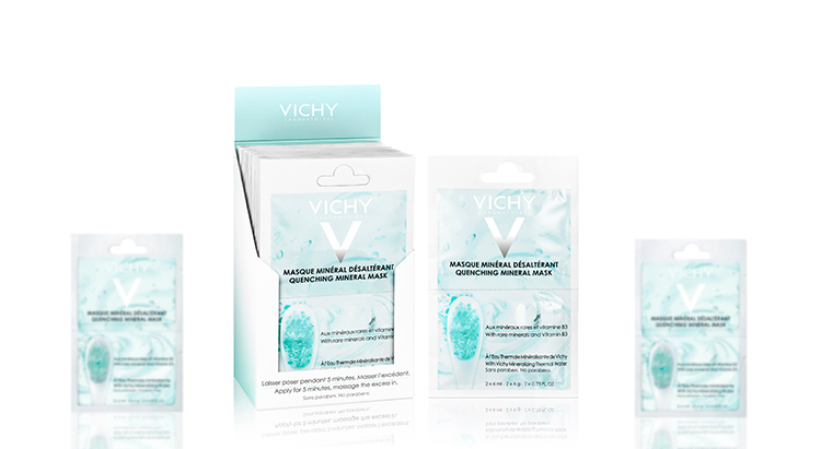 Vichy, успокаивающая минеральная маска в формате саше
