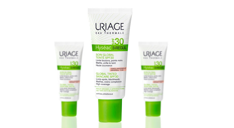 Универсальный тональный уход для комбинированной кожи Hyseac 3-Regul Tinted SPF30, Uriage