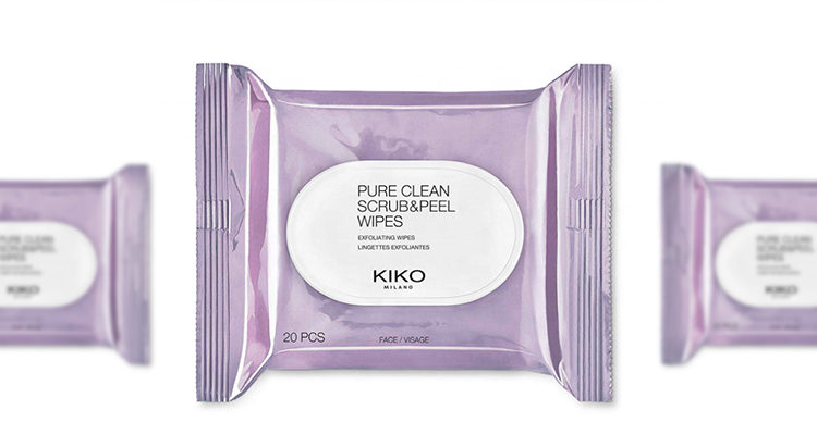 Влажные салфетки для лица с отшелушивающим и освежающим действием Pure Clean Scrub 8 Peel, Kiko Milano
