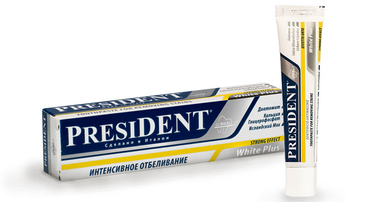 Зубная паста PRESIDENT White Plus от PRESIDENT