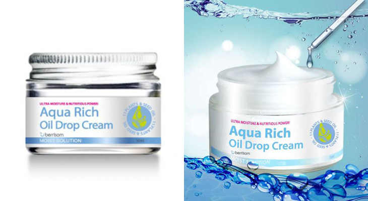 Ультраувлажняющий крем-масло Moist Solution Aqua Rich Oil Drop Cream от Berrisom