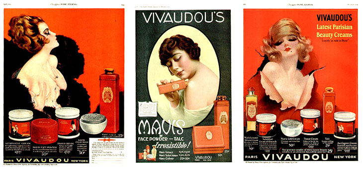 Рекламные баннера парфюма Vivaudou Mavis выпуск 1915 edt 100 ml 