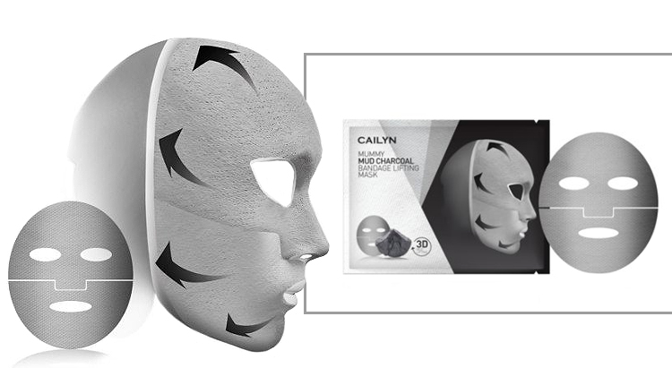 Глиняная маска-бандаж Mummy Mud Charcoal Bandage Lifting Mask, Cailyn
