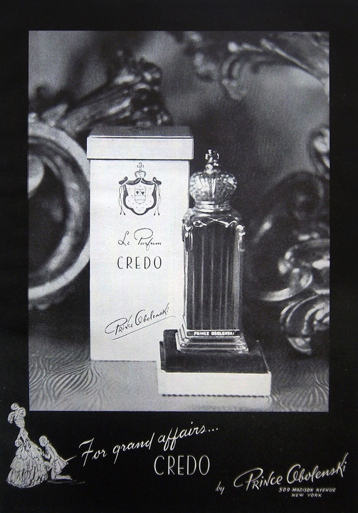 Рекламный плакат парфюма Prince Obolenski Credo