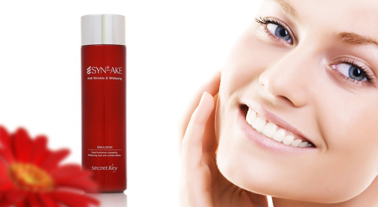 Отбеливающая эмульсия против морщин Syn-Ake Anti Wrinkle & Whitening emulsion, Secret Key