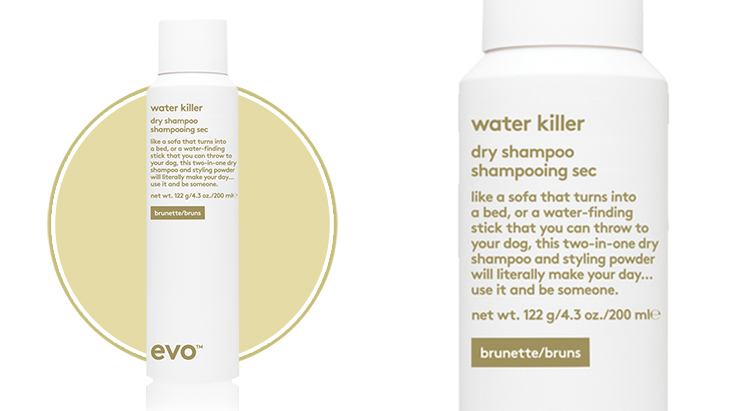Water Killer Dry Shampoo Brunette, Evo