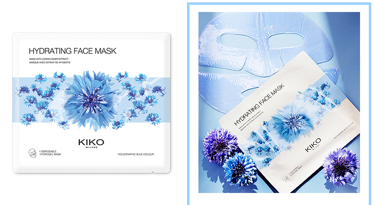 Увлажняющая гидрогелевая маска для лица с экстрактом василька, Kiko Milano