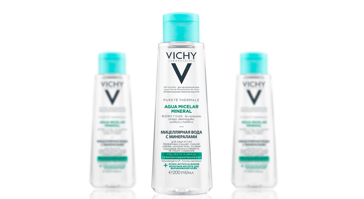 Мицеллярная вода с минералами для жирной и комбинированной кожи, Vichy