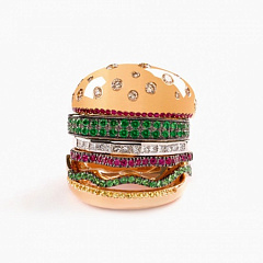 Украшения от Надин Госн: собери свой гамбургер из золота и драгоценных камней